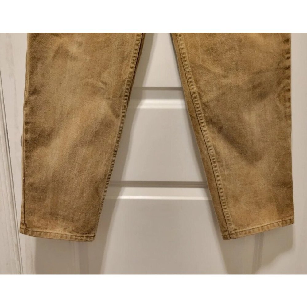 Vintage Perry Ellis America Mens Brown Tapered Denim Jeans 33x30 - Picture 7 of 11